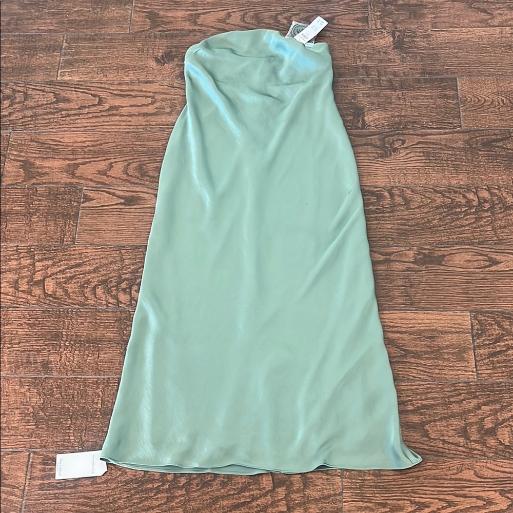 Abercrombie & Fitch Sage Green Strapless Maxi Dress - Picture 5 of 9